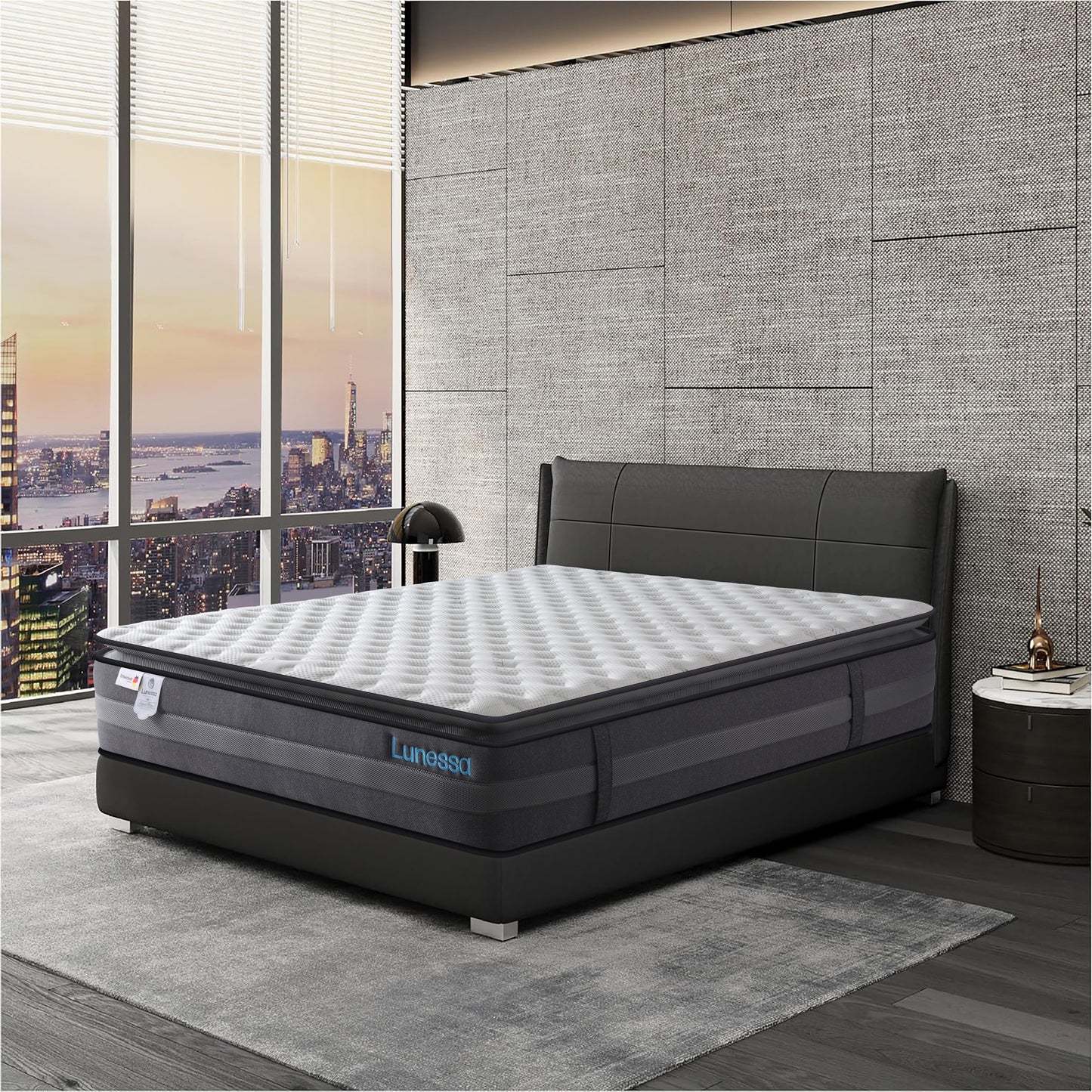 Lunessa Zenith – Premium Hybridmatratze mit Gel-Memory, Pillow-Top & AntiStress-Effekt